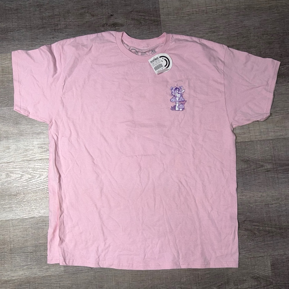 Zumiez Neff Pink T shirt Fairy size XL Unisex Mushrrom Skater Mushroomcare Anime